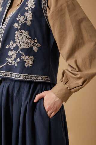 Tomurcuk Skirt Set Navy Blue - 8