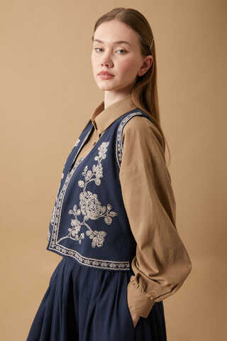 Tomurcuk Skirt Set Navy Blue - 9