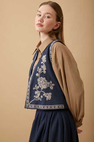 Tomurcuk Skirt Set Navy Blue - 10