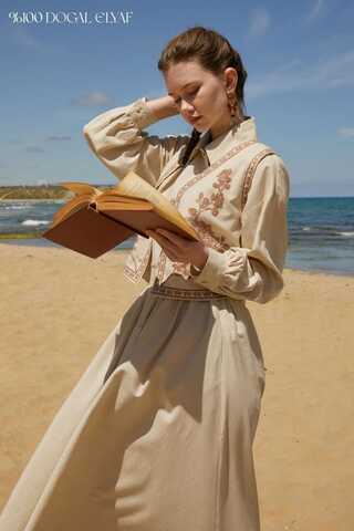 Tomurcuk Skirt Set Stone - 1