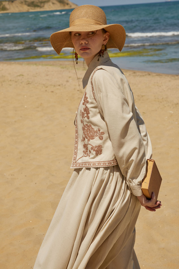 Tomurcuk Skirt Set Stone - 9