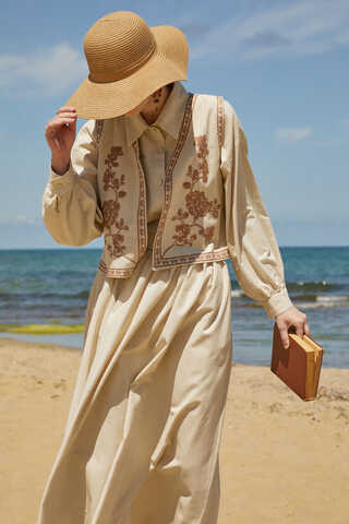 Tomurcuk Skirt Set Stone - 5