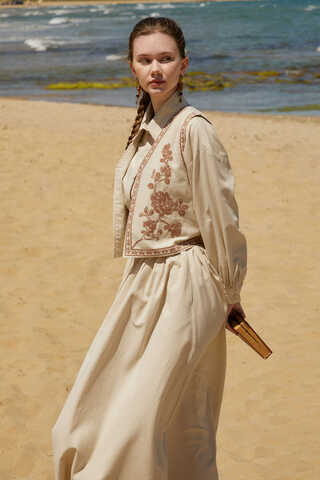 Tomurcuk Skirt Set Stone - 7