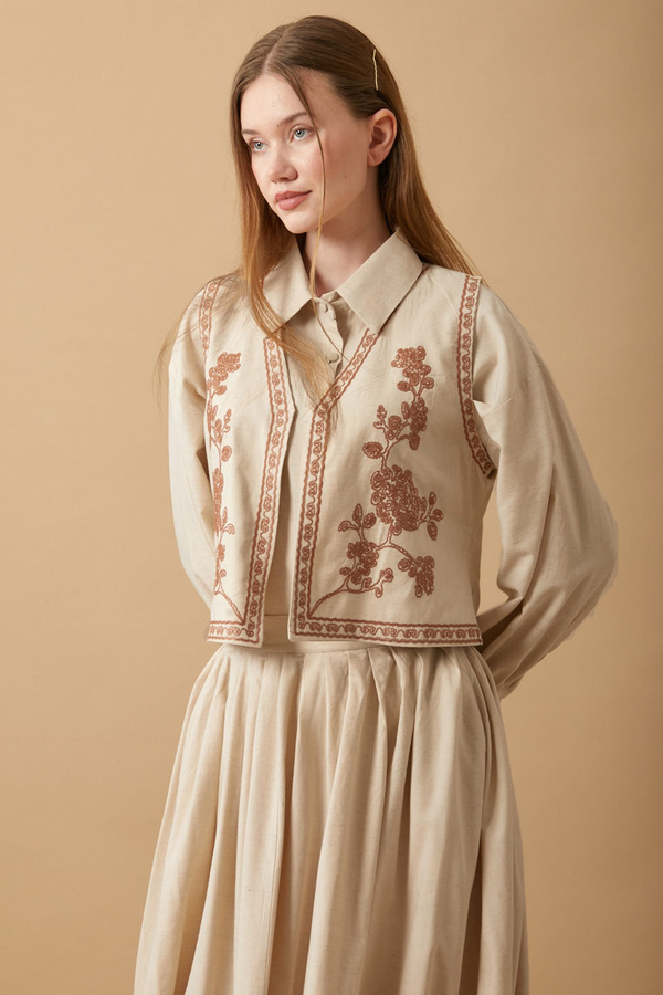 Tomurcuk Skirt Set Stone - 17