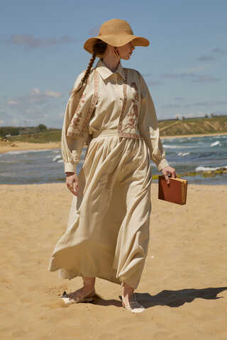 Tomurcuk Skirt Set Stone - 4