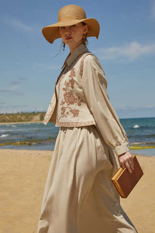 Tomurcuk Skirt Set Stone - 10