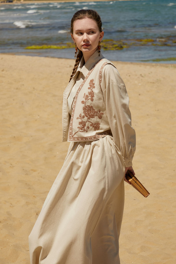 Tomurcuk Skirt Set Stone - 7