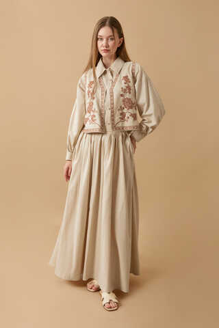 Tomurcuk Skirt Set Stone - 15