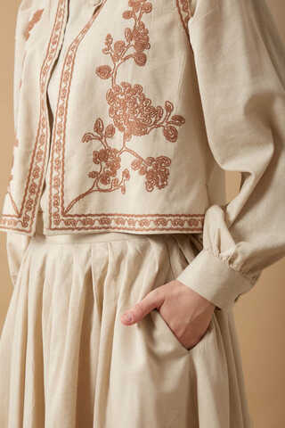 Tomurcuk Skirt Set Stone - 19