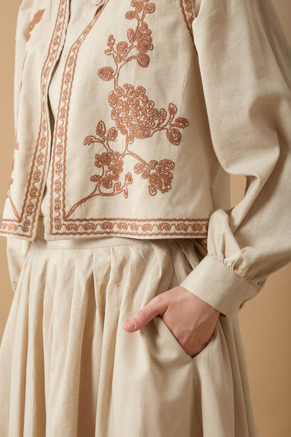 Tomurcuk Skirt Set Stone - 19