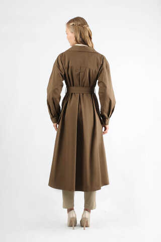 Körük Cepli Trençkot Kahverengi - 6