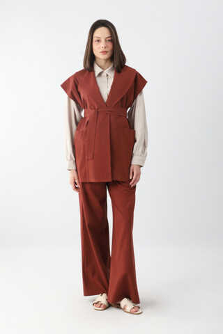 Torba Cepli Yelek Takım Bordo - 7