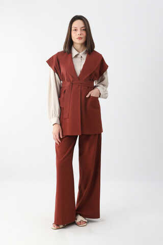 Torba Cepli Yelek Takım Bordo - 8