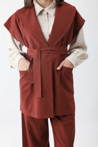 Torba Cepli Yelek Takım Bordo - 6