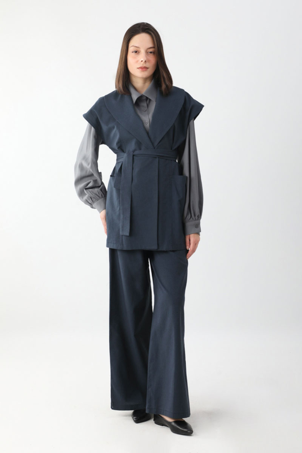 Torba Cepli Yelek Takım Lacivert - 1