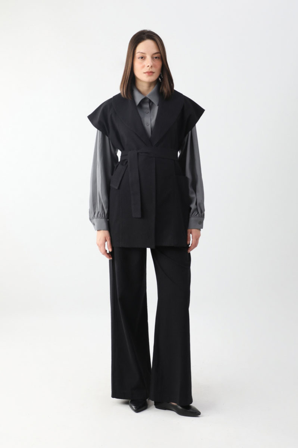 Torba Cepli Yelek Takım Siyah - 3