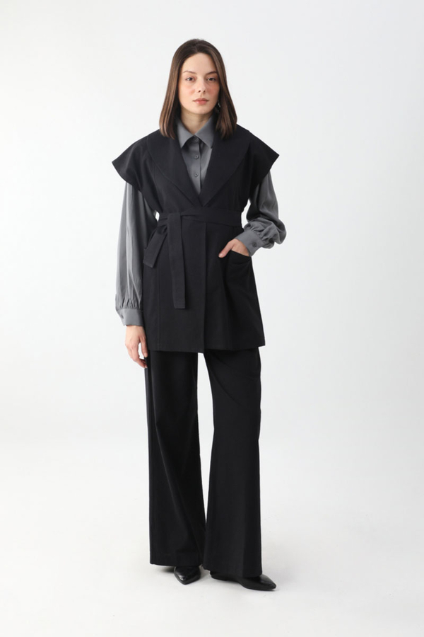 Torba Cepli Yelek Takım Siyah - 4