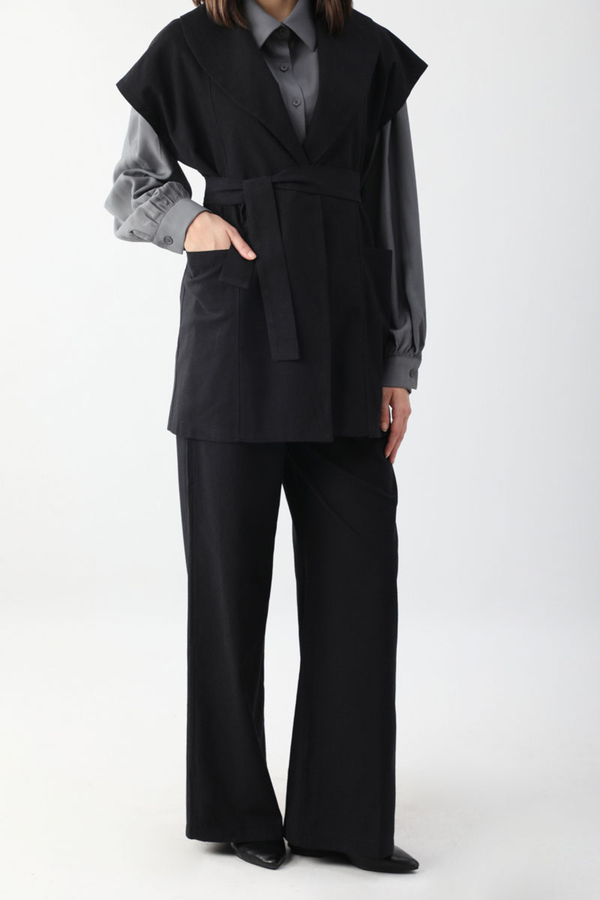 Torba Cepli Yelek Takım Siyah - 6