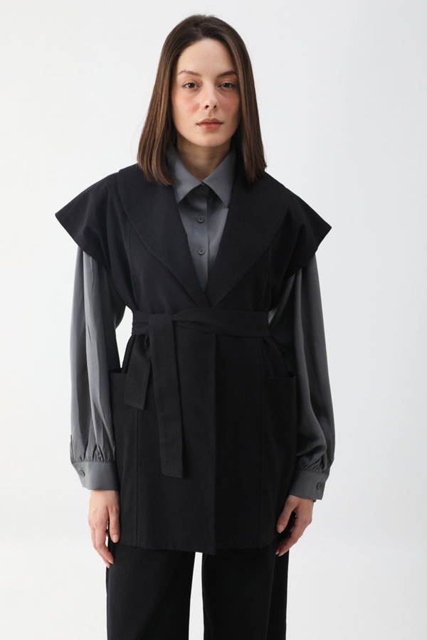 Torba Cepli Yelek Takım Siyah - 1