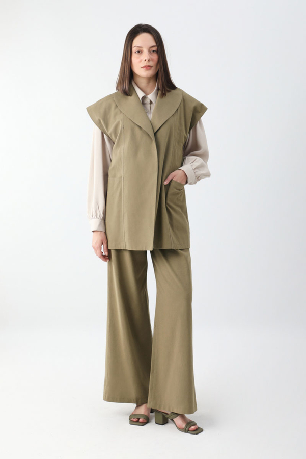 Torba Cepli Yelek Takım Vizon - 3