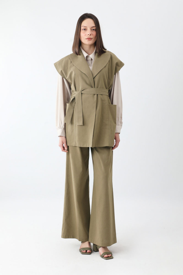 Torba Cepli Yelek Takım Vizon - 5