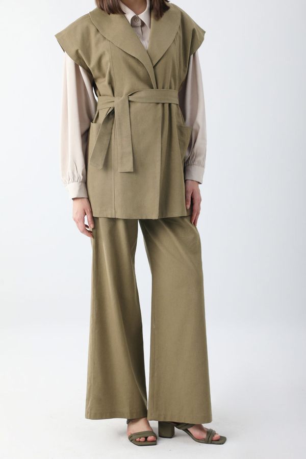 Torba Cepli Yelek Takım Vizon - 8