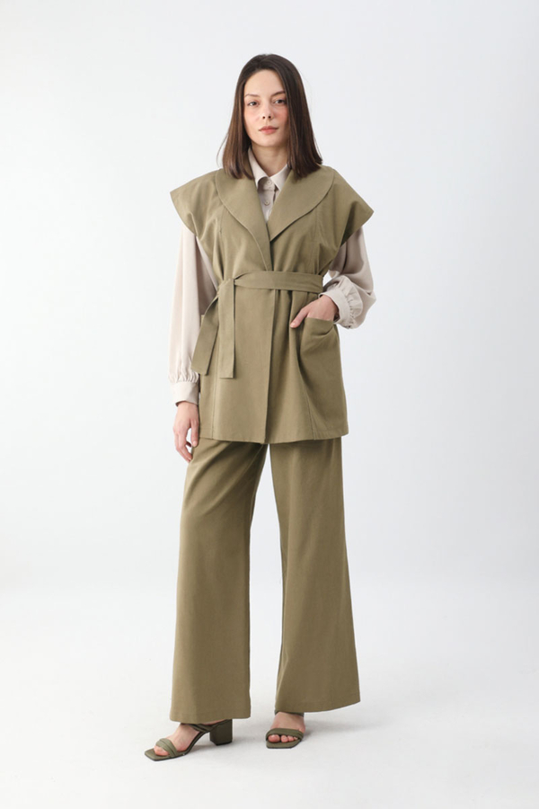 Torba Cepli Yelek Takım Vizon - 6