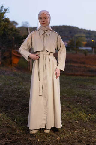 Trench Dress with Storm Flap Stone - 2