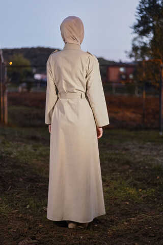 Trench Dress with Storm Flap Stone - 7