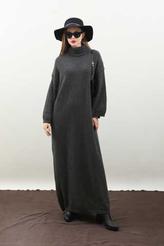 Triko Elbise Antrasit - 2