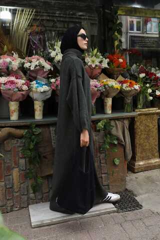 Triko Elbise Antrasit - 8