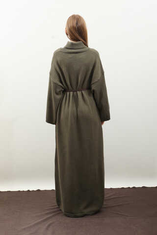 Triko Elbise Haki - 7