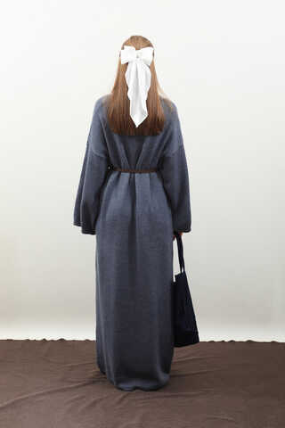 Triko Elbise İndigo - 12