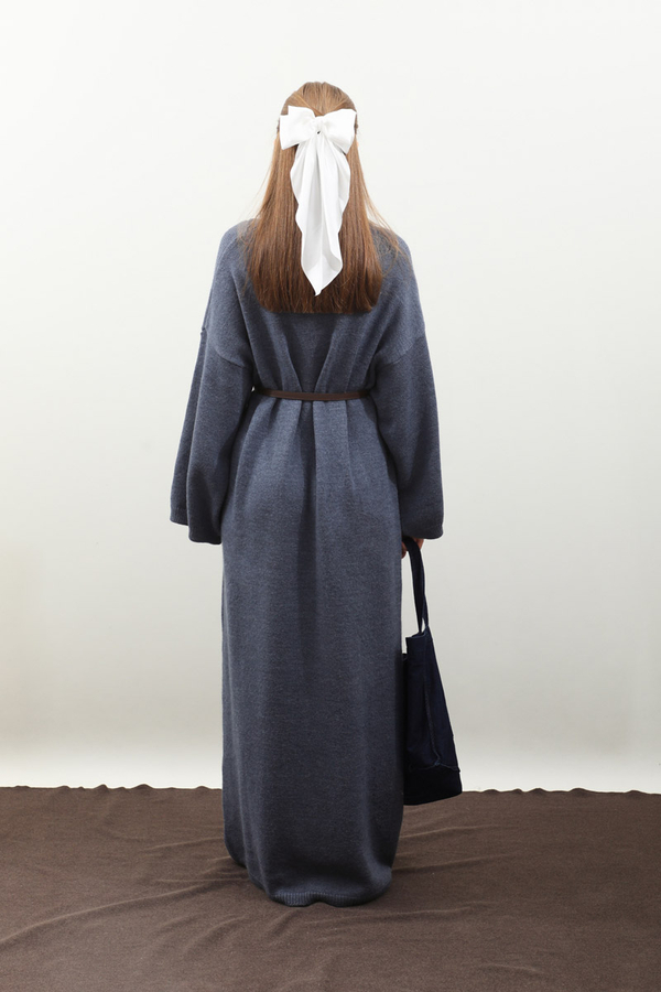 Triko Elbise İndigo - 12