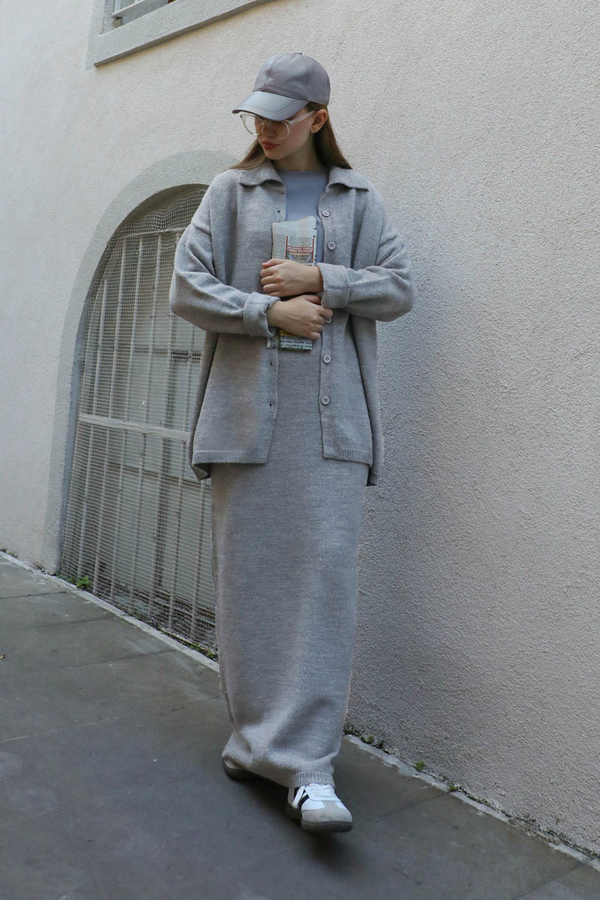 Triko İkili Takım Gri - 6