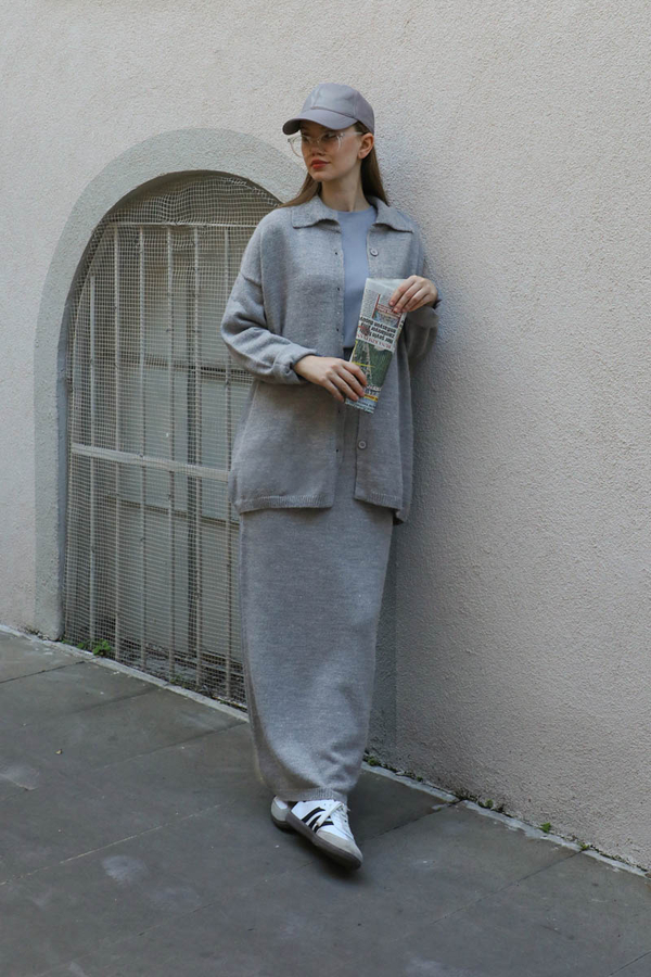 Triko İkili Takım Gri - 1