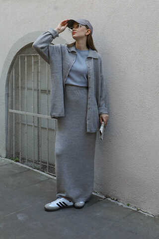 Triko İkili Takım Gri - 5