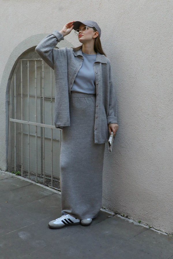 Triko İkili Takım Gri - 5