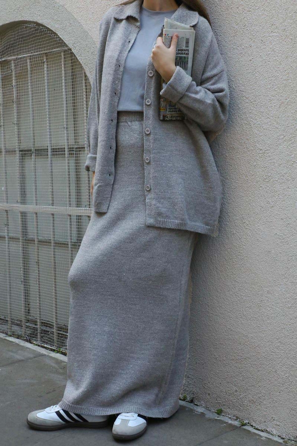 Triko İkili Takım Gri - 7