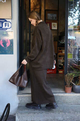 Triko İkili Takım Kahverengi - 11