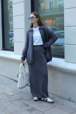 Triko İkili Takım Mavi - 4