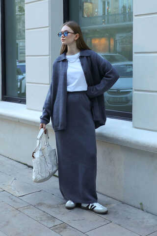 Triko İkili Takım Mavi - 8