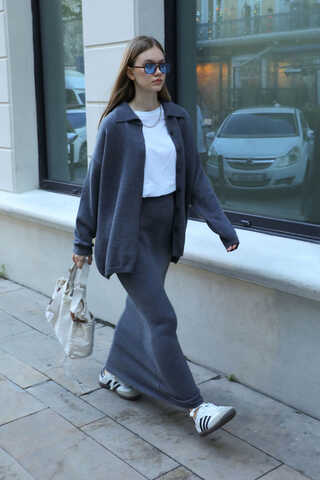 Triko İkili Takım Mavi - 9