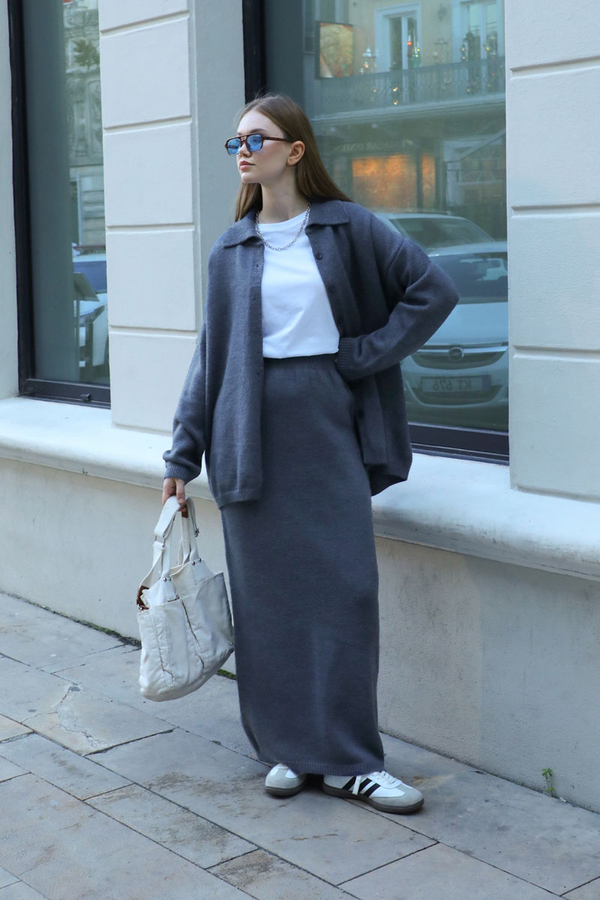 Triko İkili Takım Mavi - 4