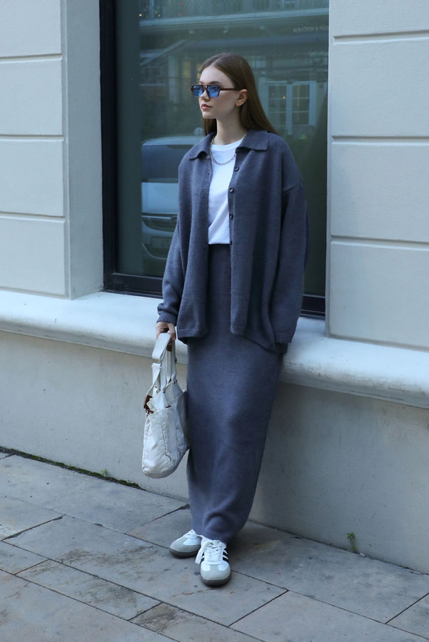 Triko İkili Takım Mavi - 5