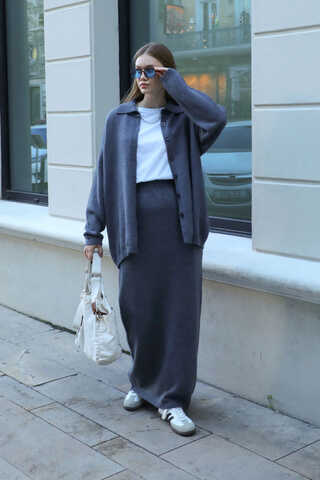 Triko İkili Takım Mavi - 7