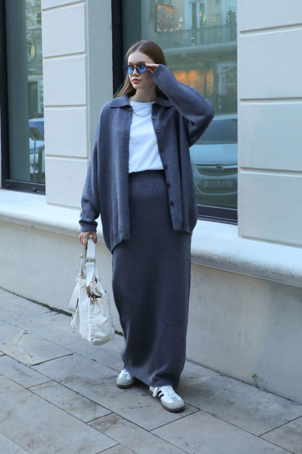 Triko İkili Takım Mavi - 7