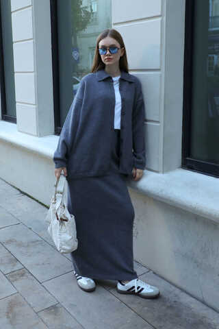 Triko İkili Takım Mavi - 10