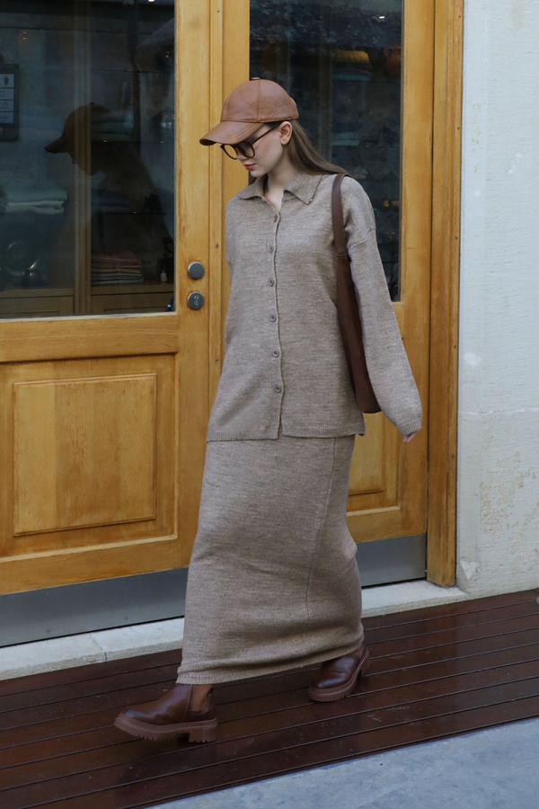 Triko İkili Takım Vizon - 3