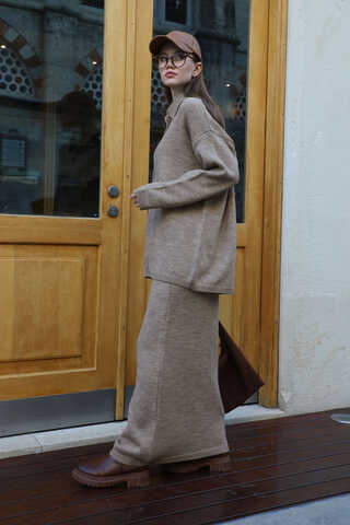 Triko İkili Takım Vizon - 6